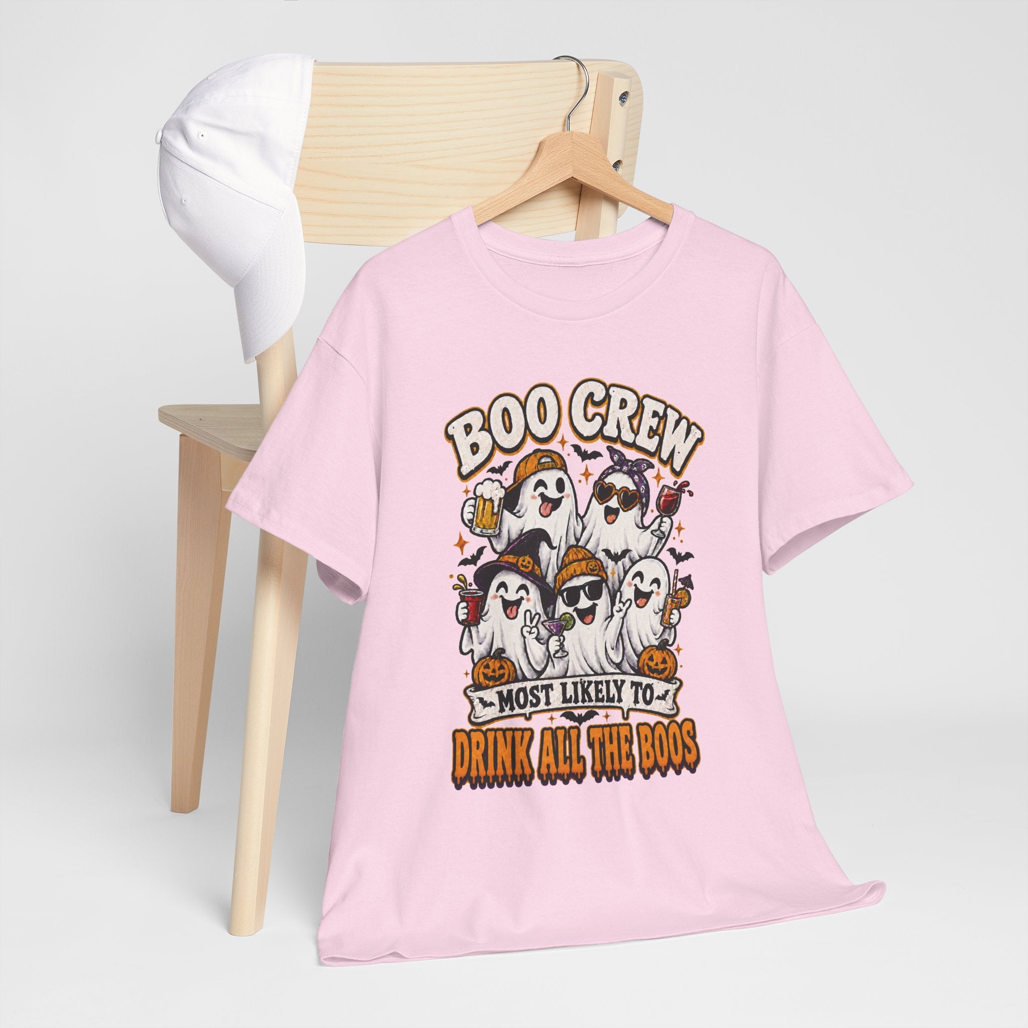 Boo Crew Halloween Tee — “Most Likely To Drink All The Boos” Ghost Party Shirt