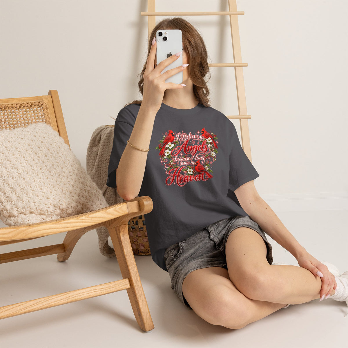Angels from Heaven Cardinal Christmas T-Shirt