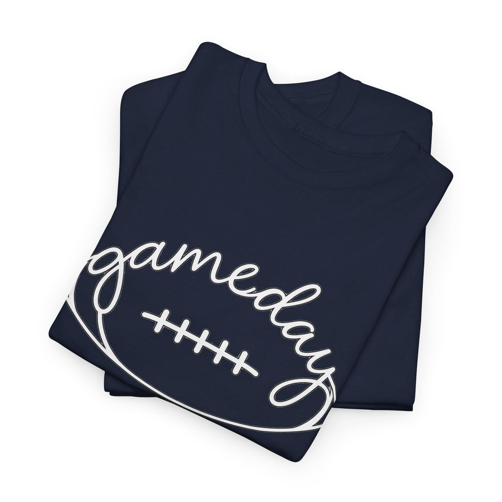 Gameday Football Tee — 'gameday' Script Football Graphic T-Shirt