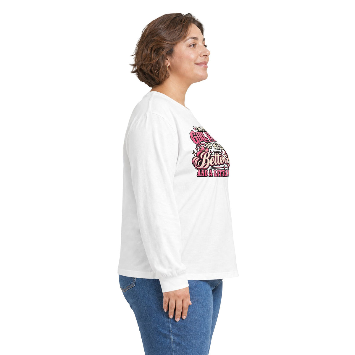 Long Sleeve Tee — "I'm Just the Girl Version of My Dad" Graphic