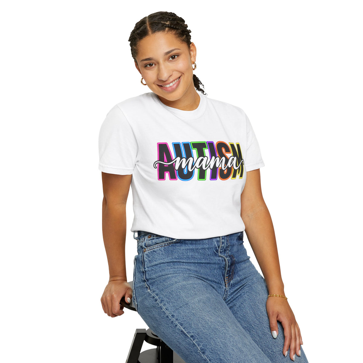 Autism Mama T-Shirt — Colorful Pride Support Tee for Moms