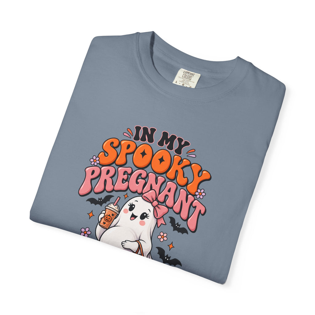 Pregnant Halloween T-Shirt — "In My Spooky Pregnant Era" Cute Ghost Maternity Tee