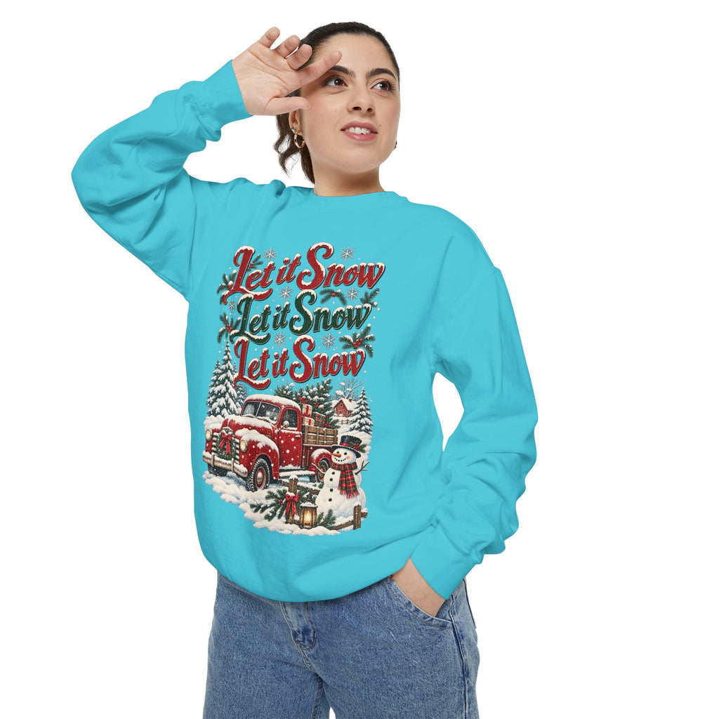 Let It Snow Vintage Truck Sweatshirt