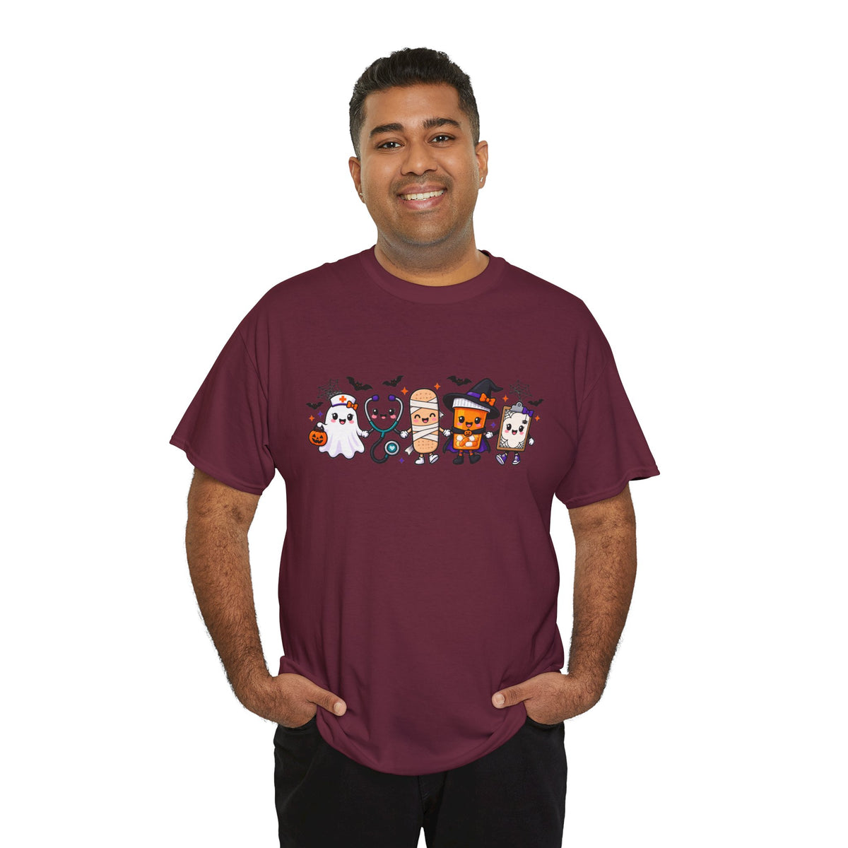 Halloween Candy Characters Tee — Cute Trick-or-Treat Ghosts & Candy Corn Shirt