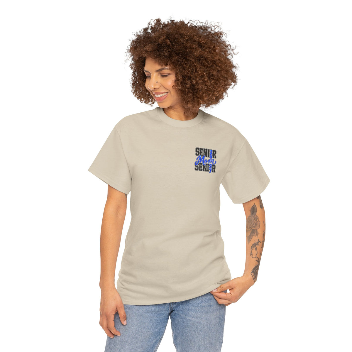 Senior Mom 2027 T-Shirt — Back Print Proud Senior Parent Tee