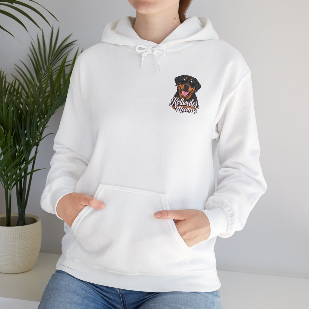 Rottweiler Mama Hoodie — Cute Rottie Portrait Pullover for Dog Moms