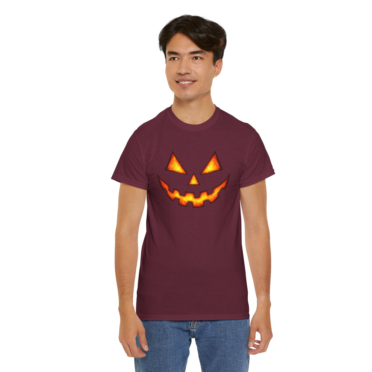 Jack-O'-Lantern Pumpkin Scary Face T-Shirt — Halloween Horror Costume Tee