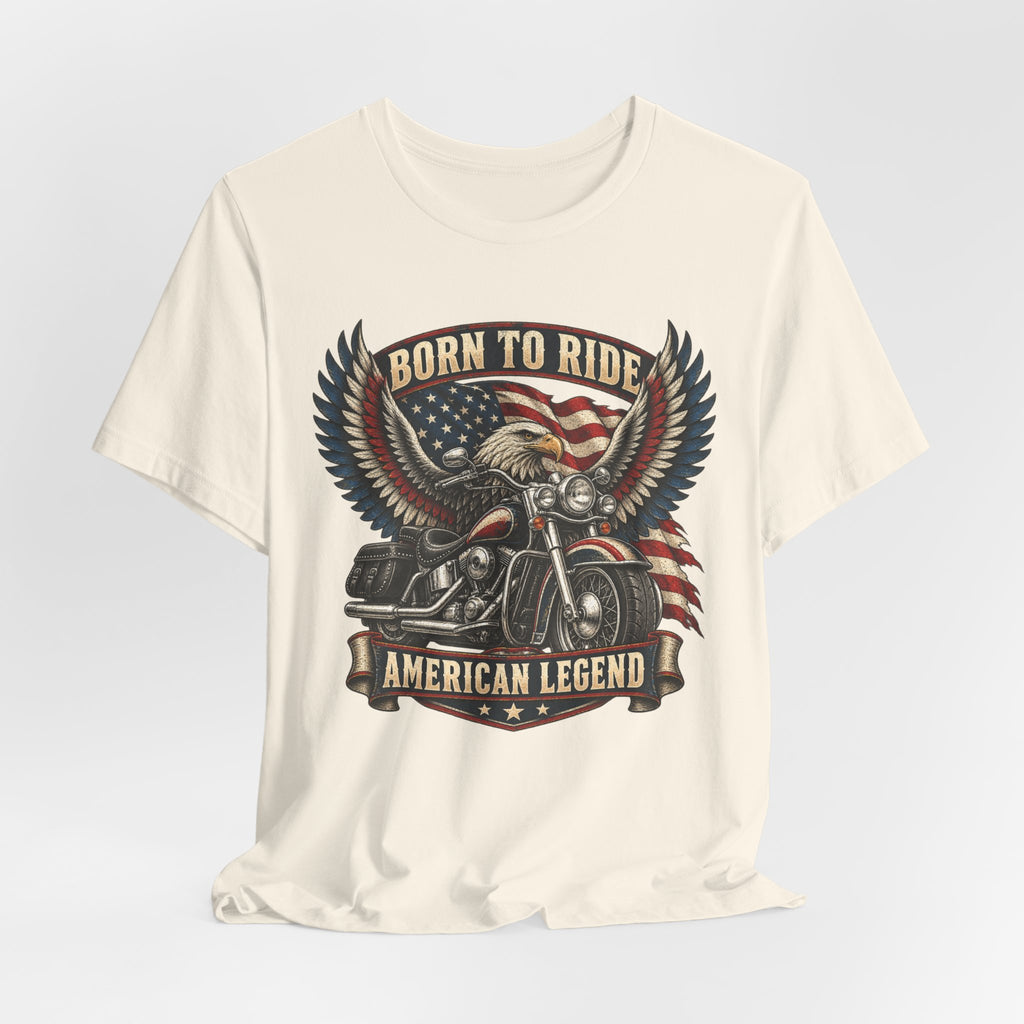 Born to Ride Eagle Motorcycle Tee — American Legend Patriotic T-Shirt