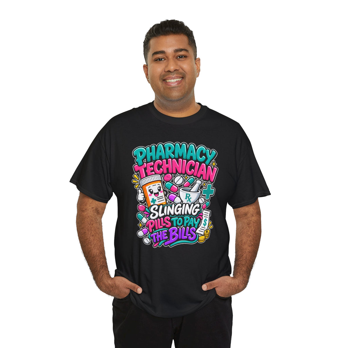 Pharmacy Technician T‑Shirt — "Slinging Pills to Pay the Bills" Graphic Tee