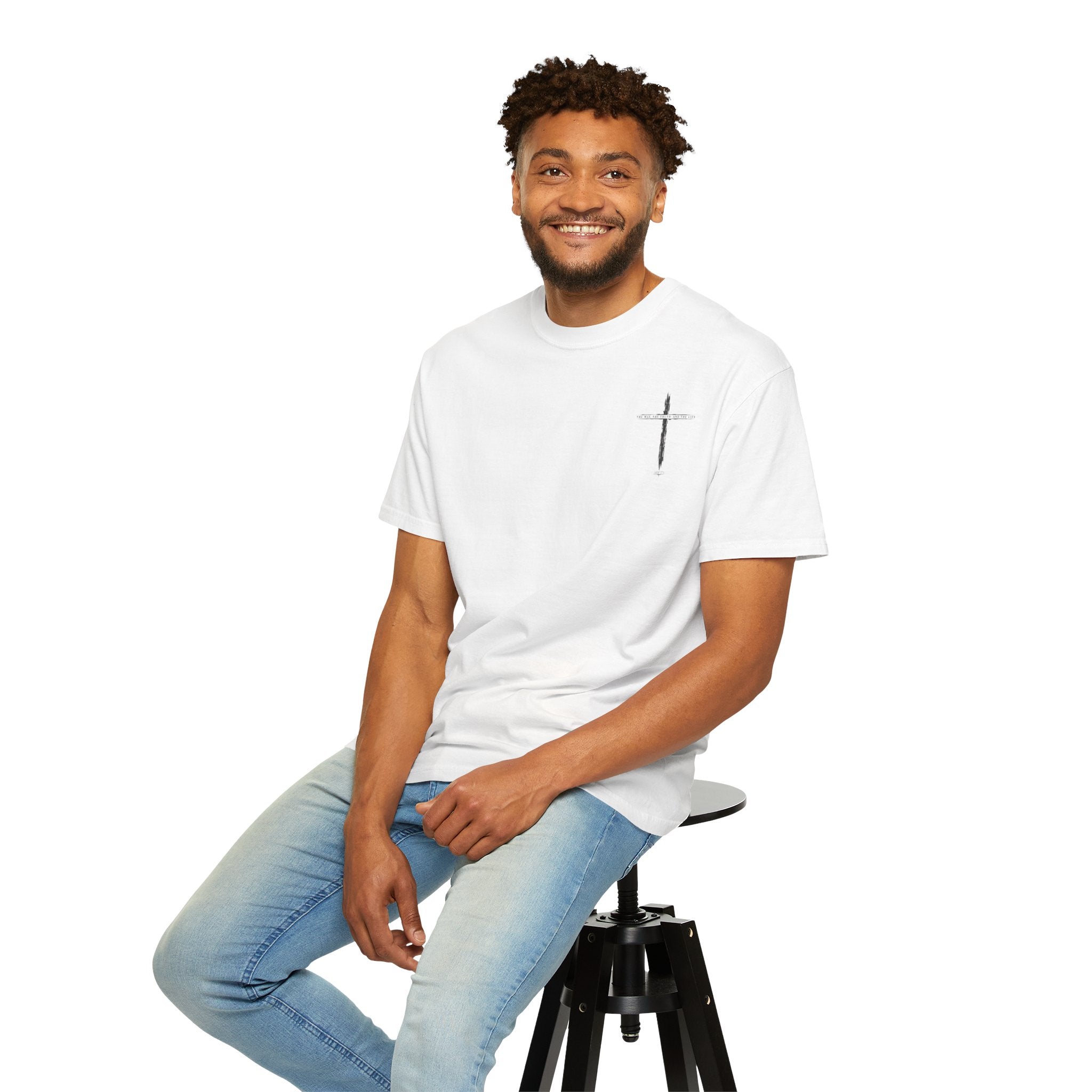 Christian Cross T-Shirt — 'The Way, The Truth, The Life' Religious Tee