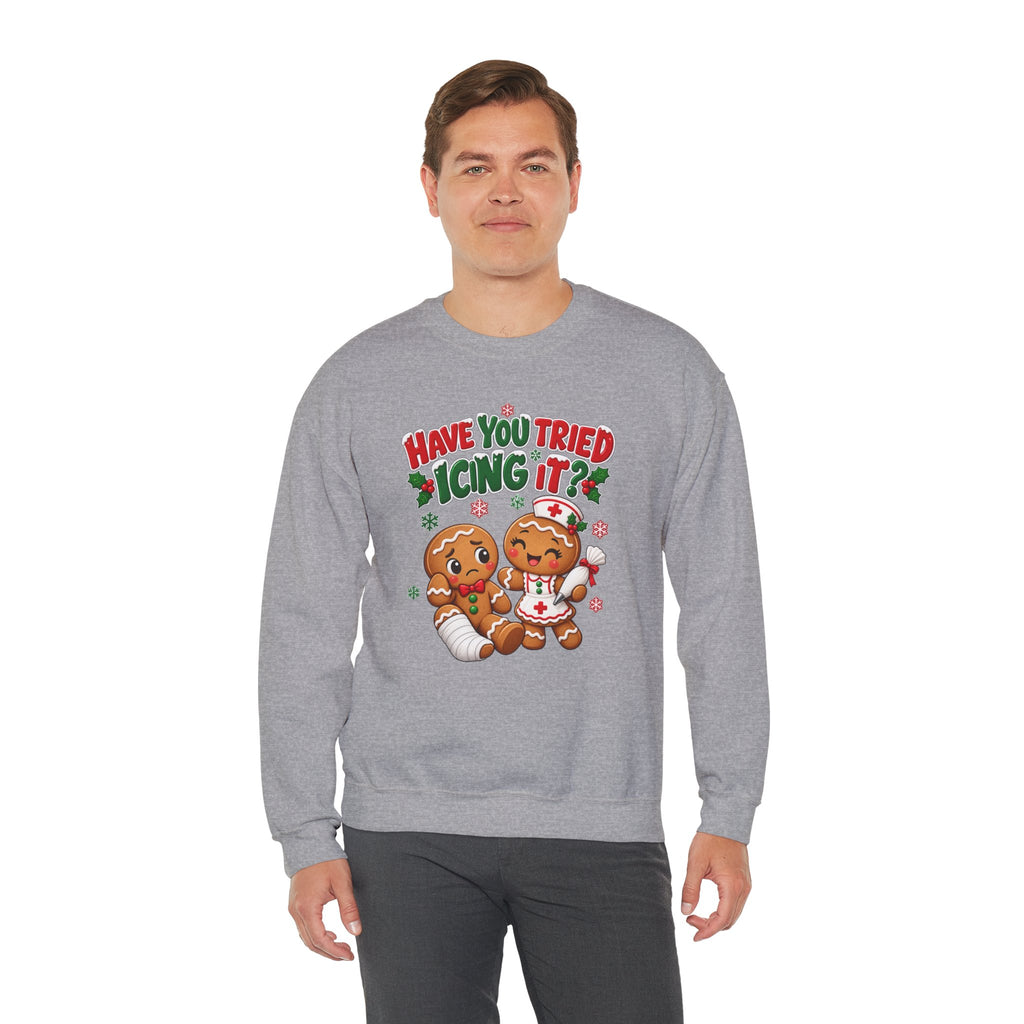Have You Tried Icing It? Gingerbread Couple Christmas Sweatshirt