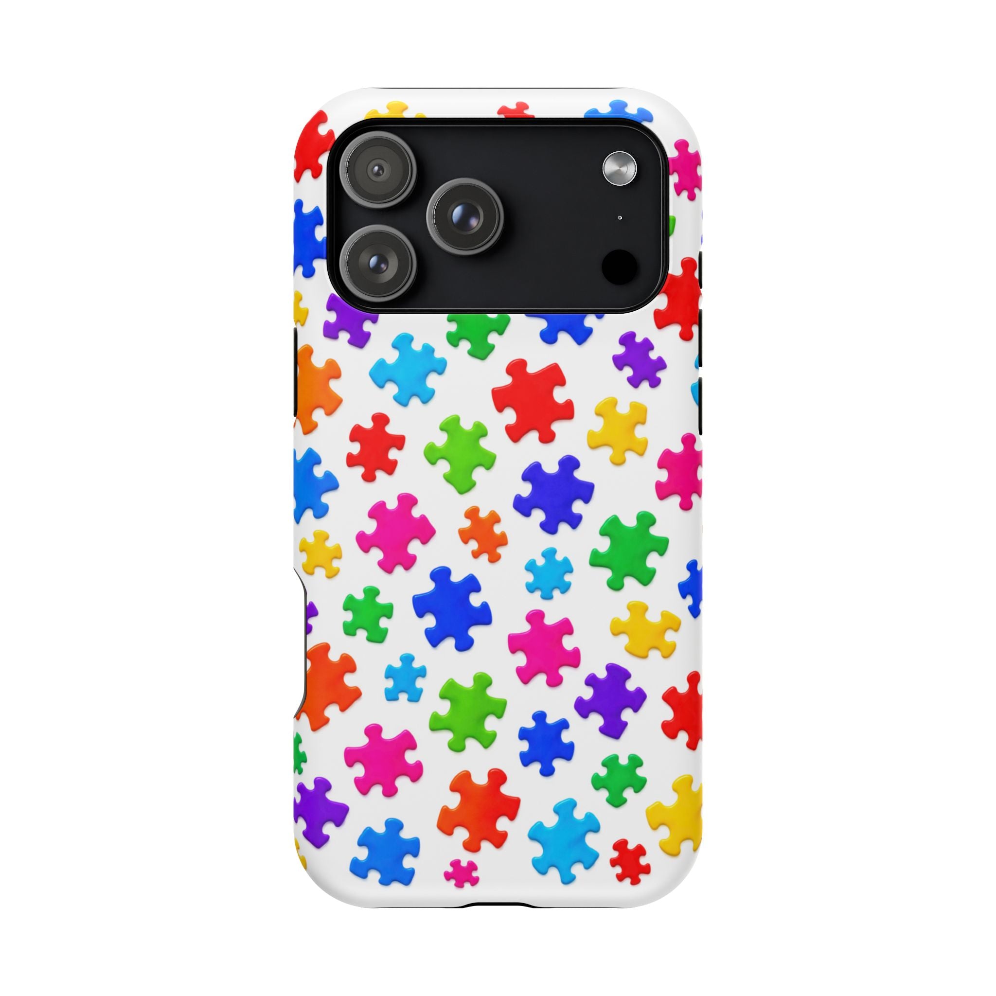 Autism Puzzle Pattern Magnetic Impact-Resistant Phone Case