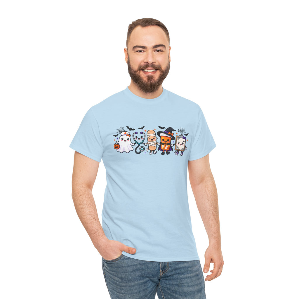 Halloween Candy Characters Tee — Cute Trick-or-Treat Ghosts & Candy Corn Shirt