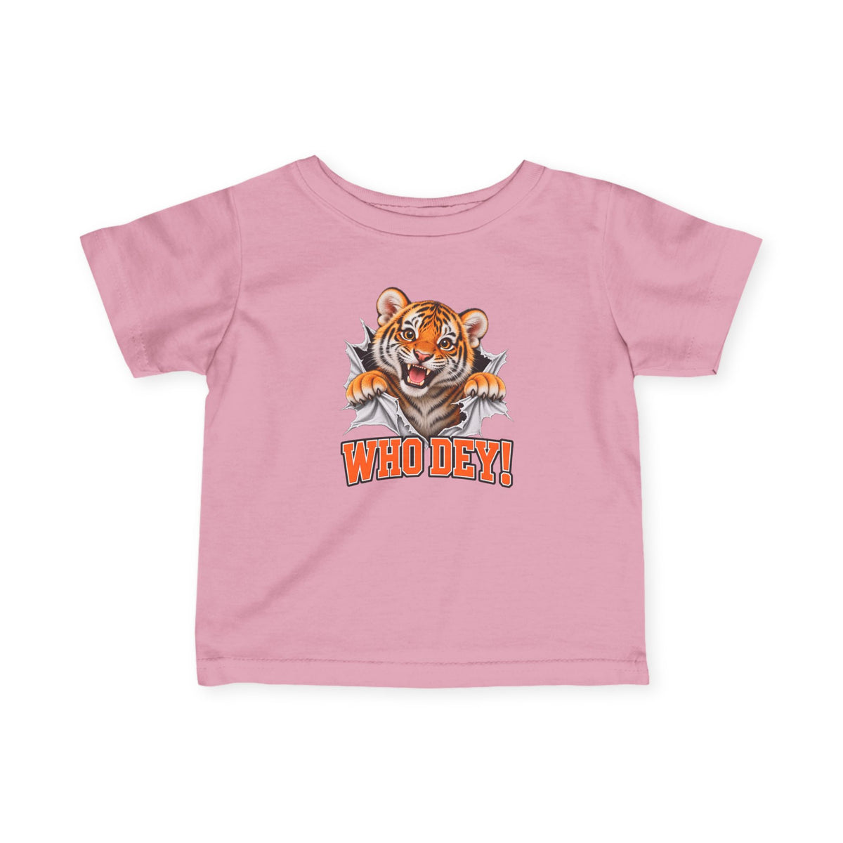Infant Tee – Cute Tiger "WHO DEY!" Baby Football Fan Shirt