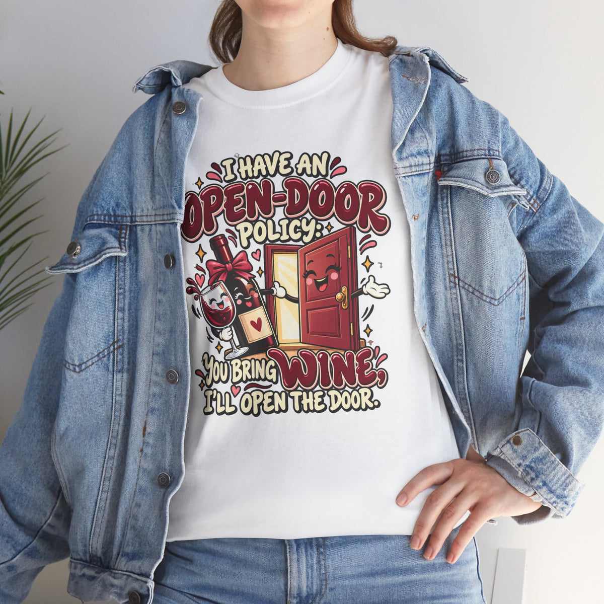Open-Door Policy Wine Lover T-Shirt