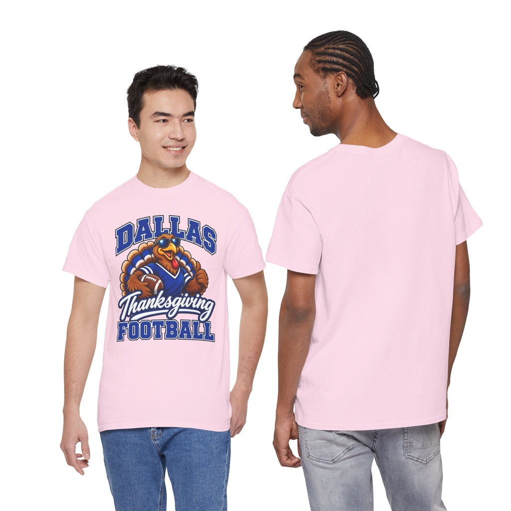 Dallas Thanksgiving Football T-Shirt — Turkey Mascot Game Day Tee