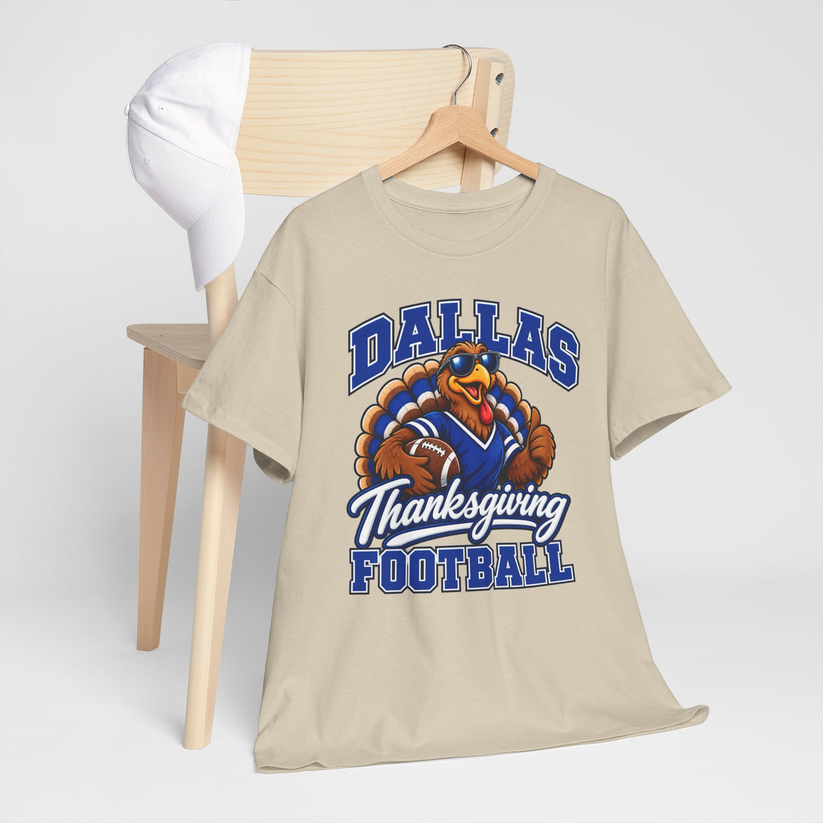 Dallas Thanksgiving Football T-Shirt — Turkey Mascot Game Day Tee