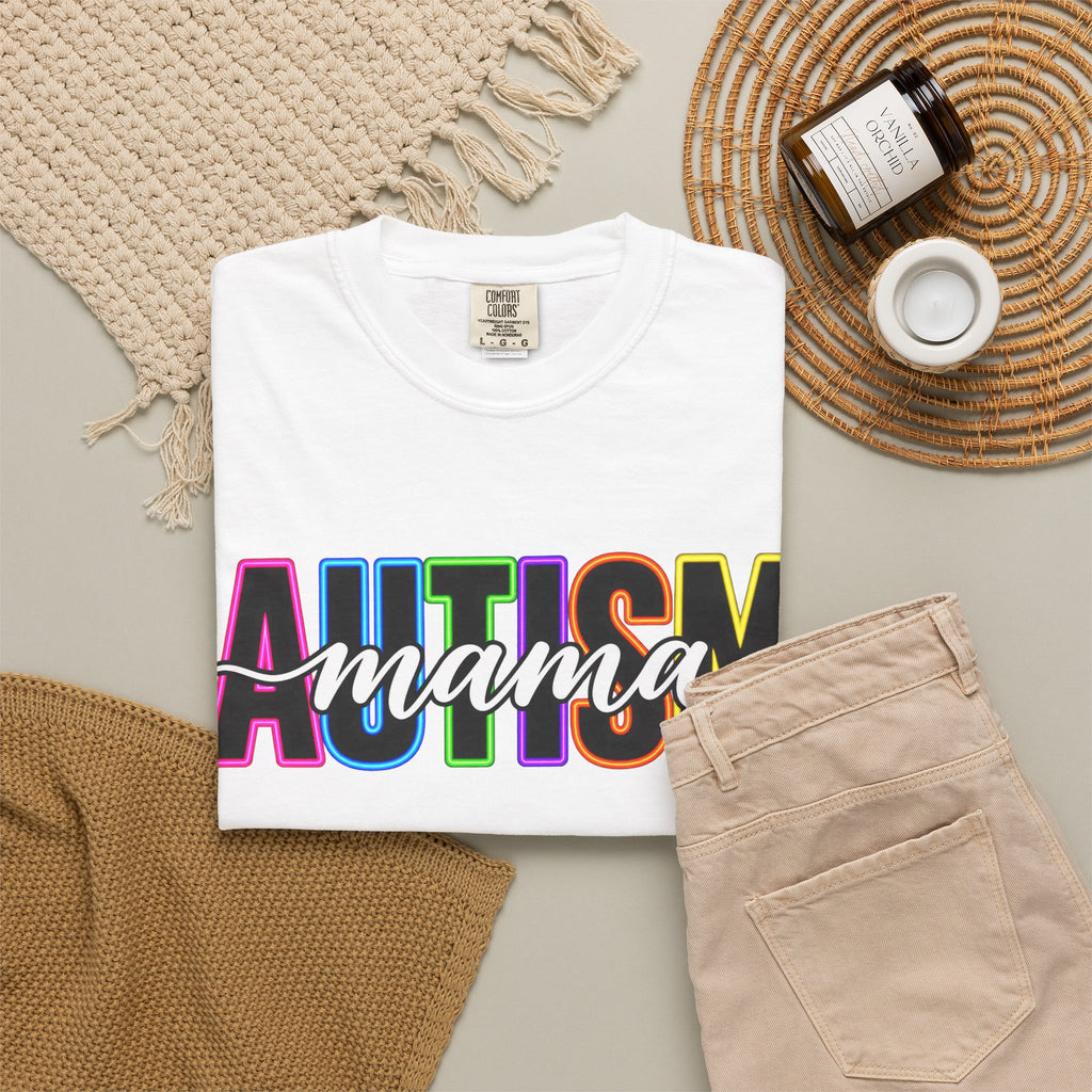 Autism Mama T-Shirt — Colorful Pride Support Tee for Moms