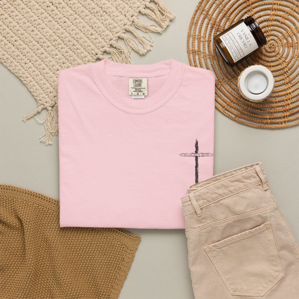 Christian Cross T-Shirt — 'The Way, The Truth, The Life' Religious Tee