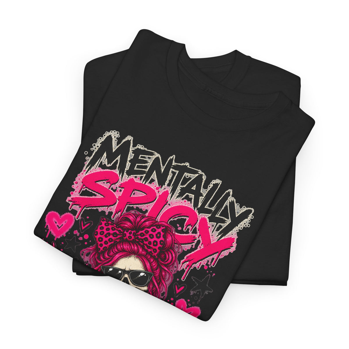 Mentally Spicy Skeleton Graphic T-Shirt
