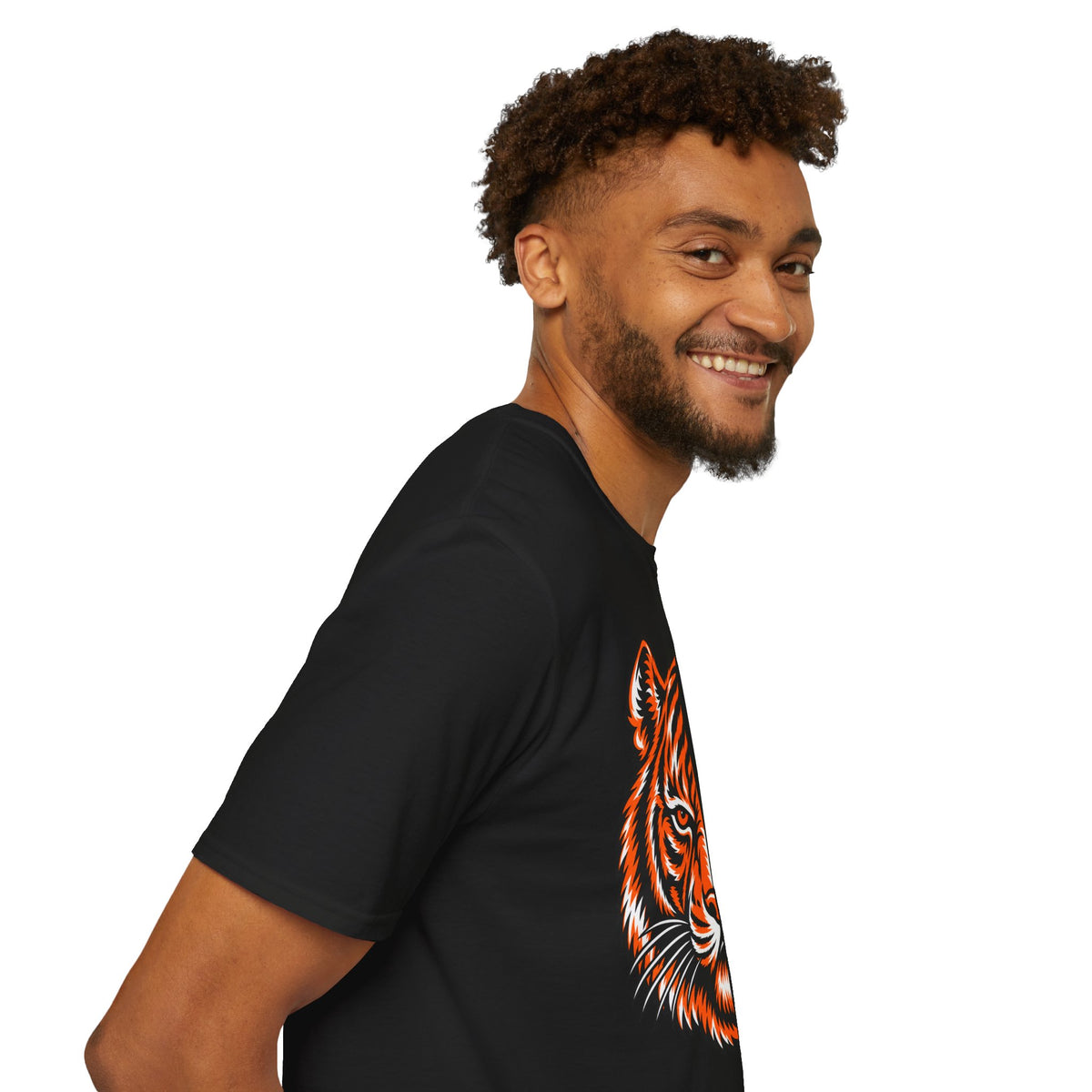 Cincinnati Tiger Head Vertical Graphic T-Shirt