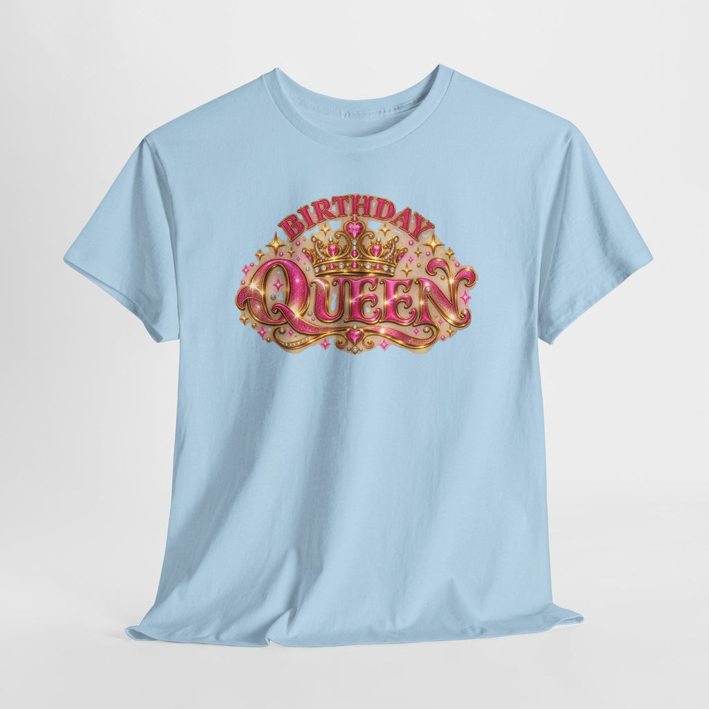 Birthday Queen Graphic T-Shirt | Pink & Gold Crown