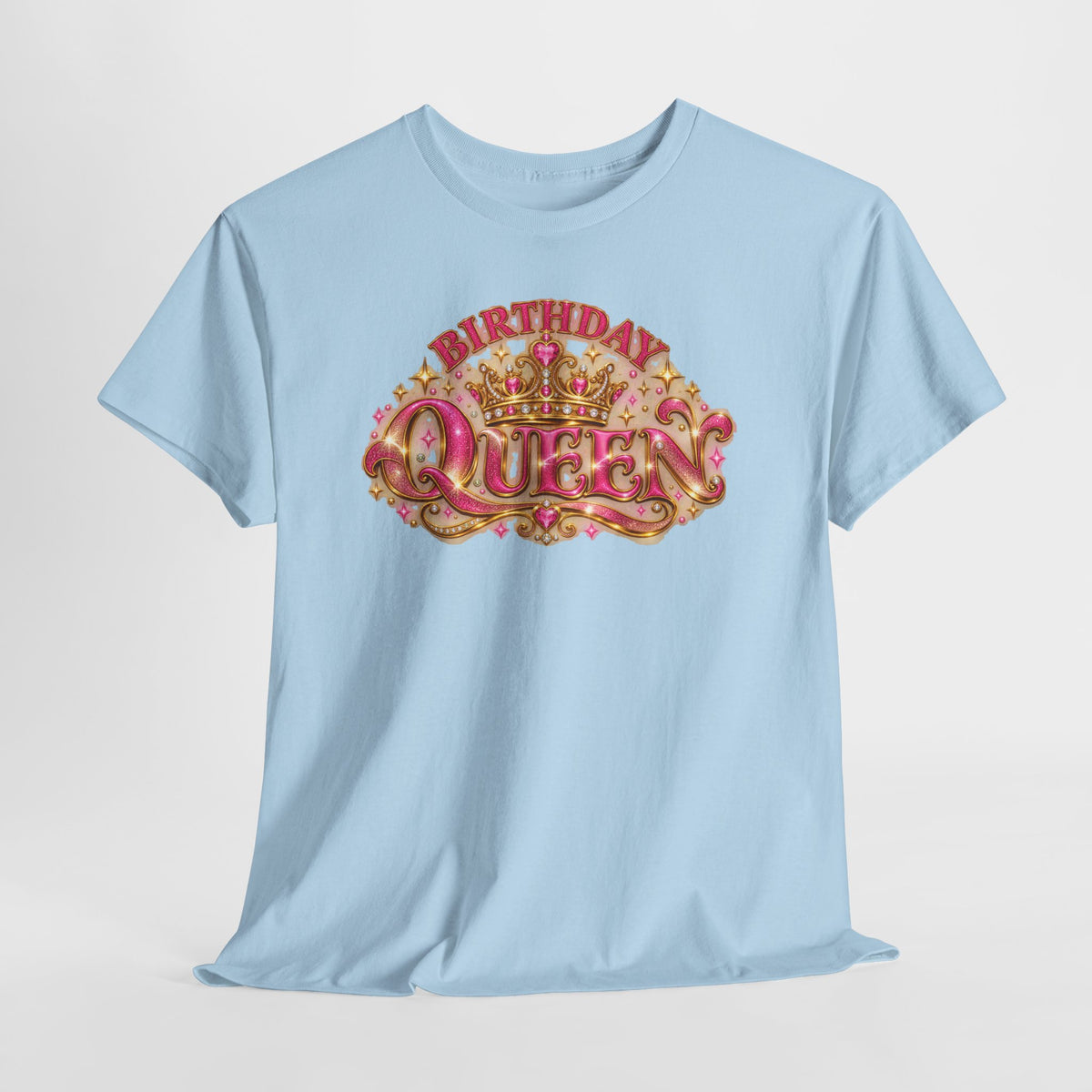 Birthday Queen Graphic T-Shirt | Pink & Gold Crown
