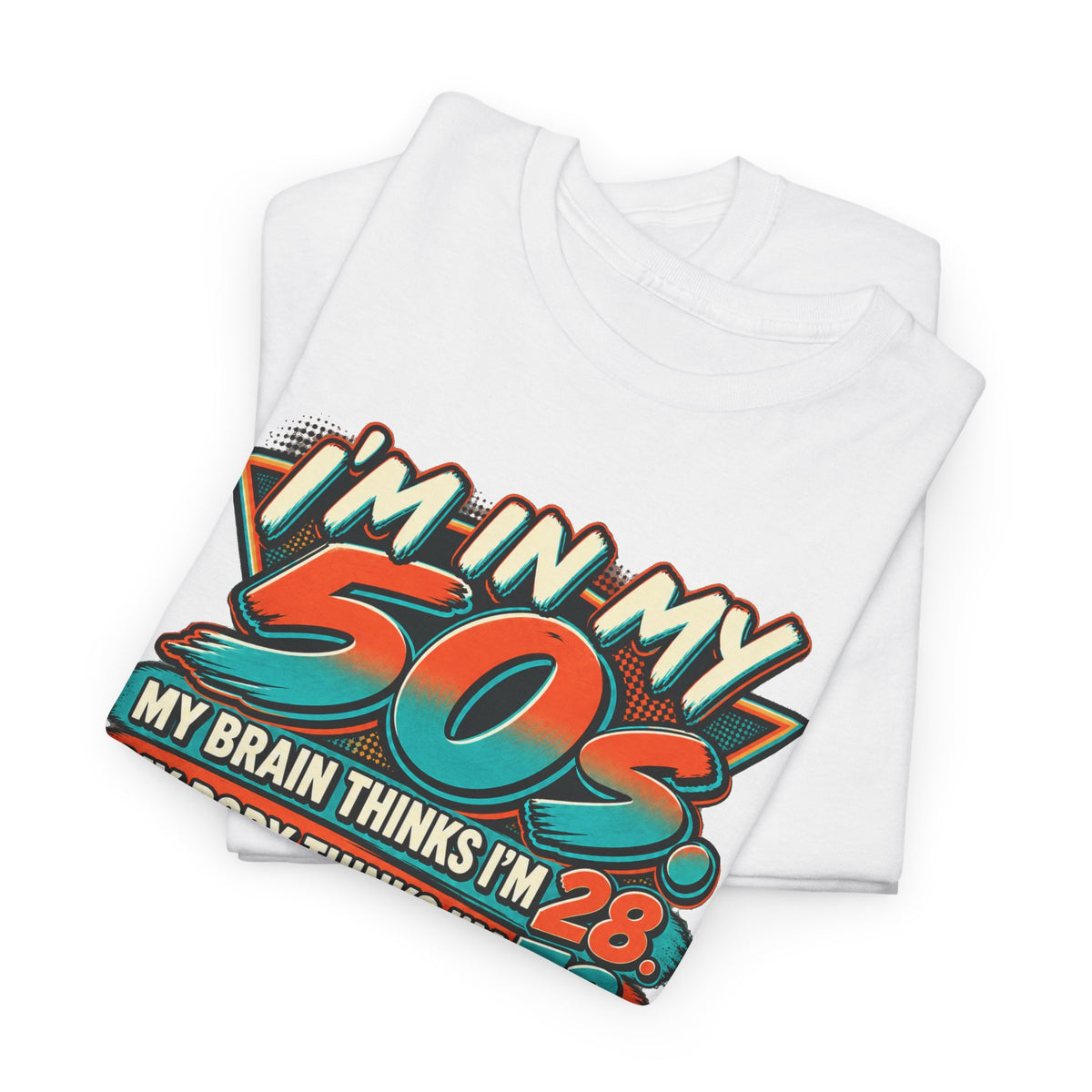 Retro 50s Birthday T‑Shirt — "I'm in My 50s" 80s Playlist Cassette Tee