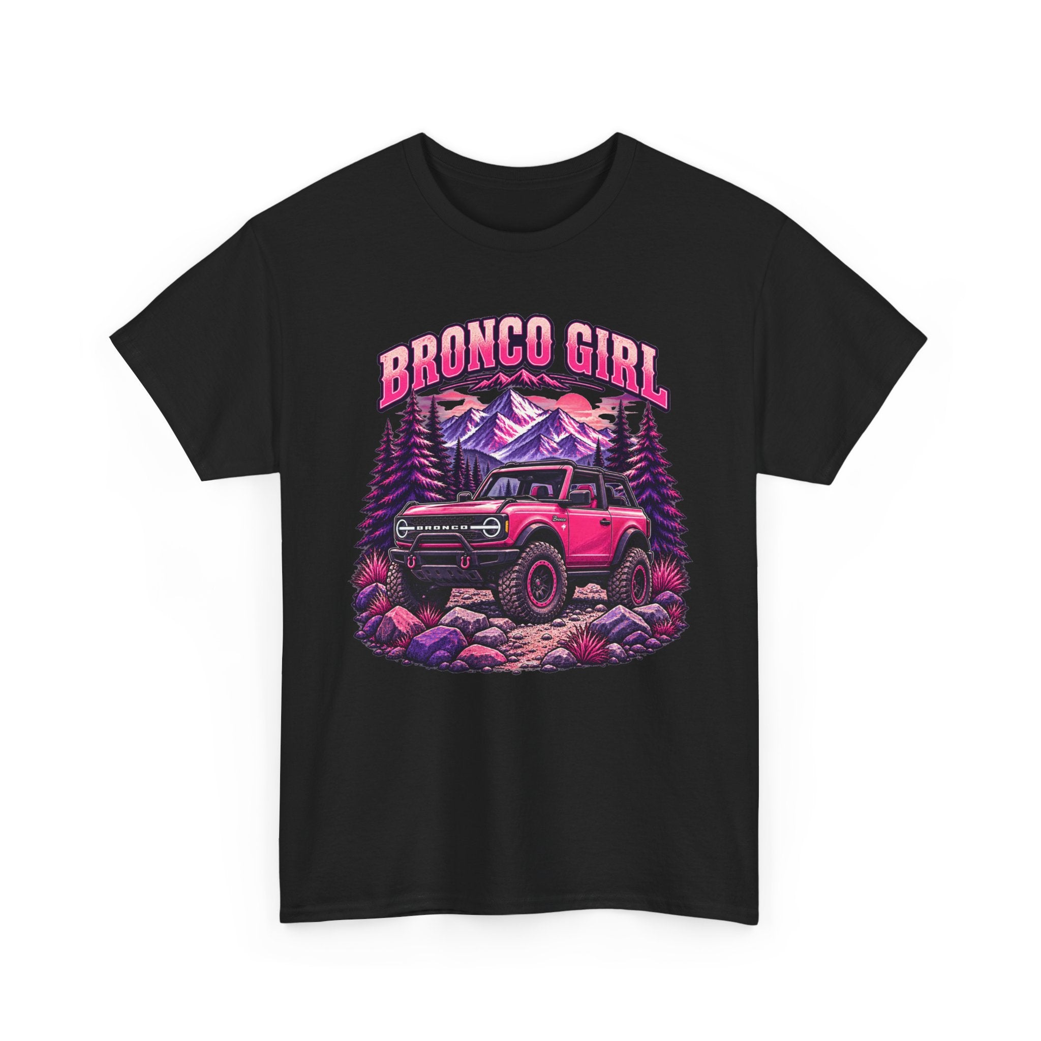 Bronco Girl T-Shirt – Pink Off-Road Truck Graphic Tee