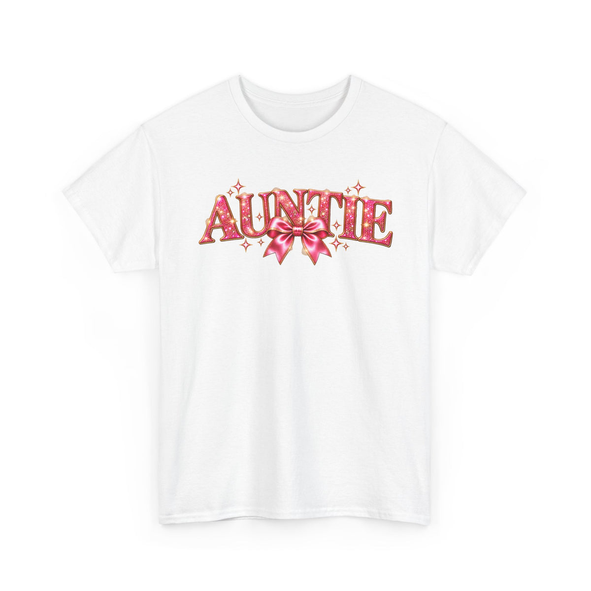 Auntie Graphic T-Shirt | Pink Bow Design