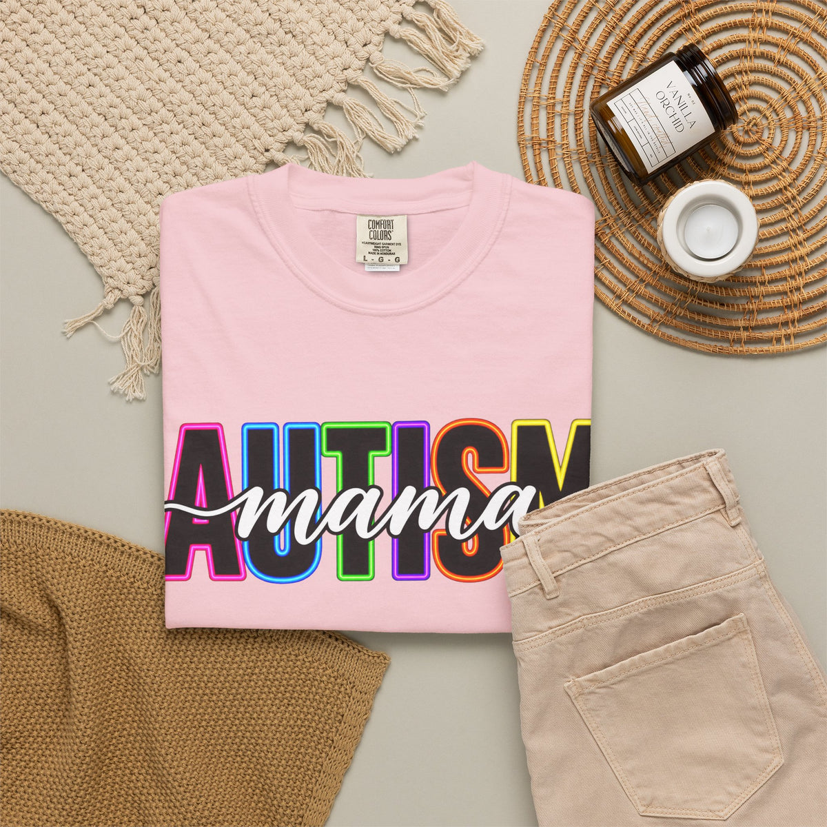 Autism Mama T-Shirt — Colorful Pride Support Tee for Moms