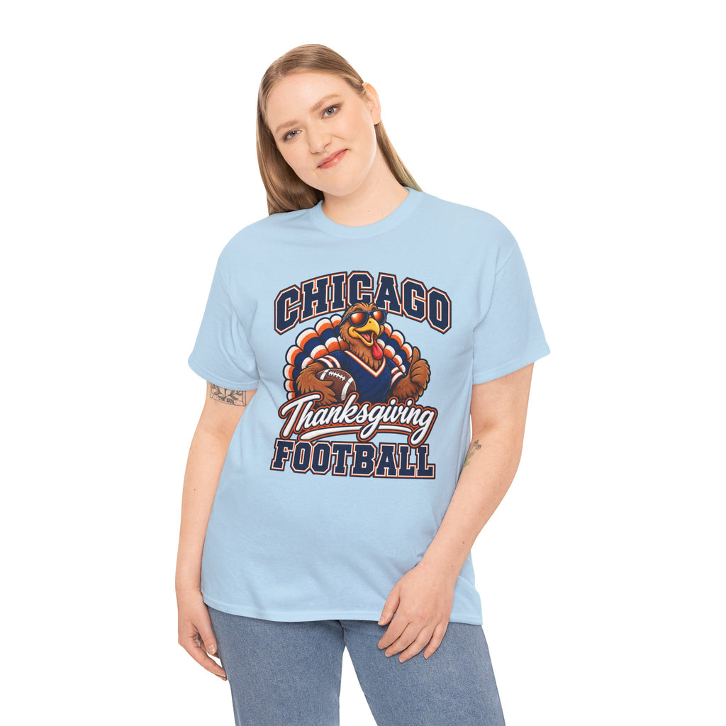 Chicago Thanksgiving Football T-Shirt — Turkey Mascot Game Day Tee