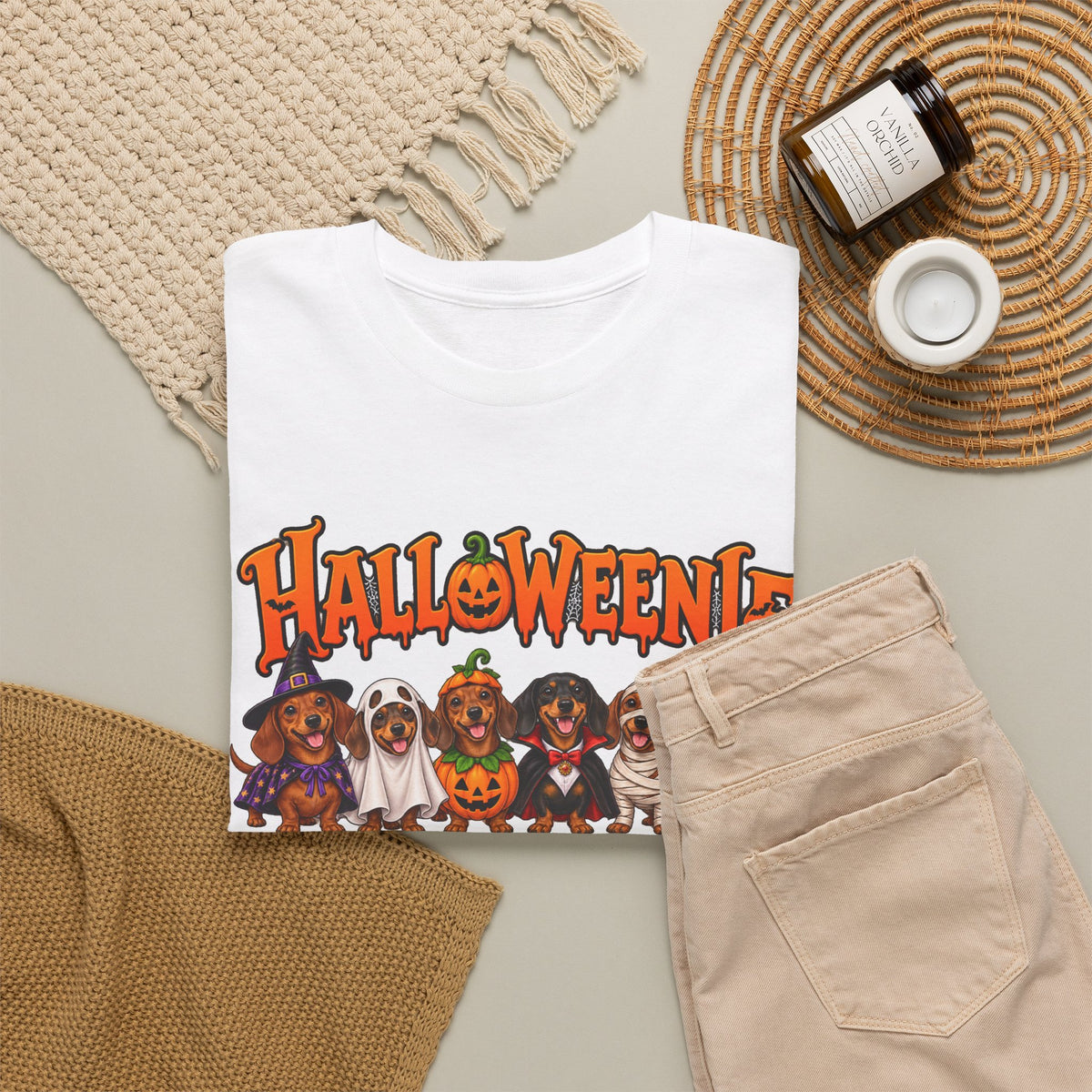 Halloweenie Dachshund T-Shirt | Halloween Dog Graphic