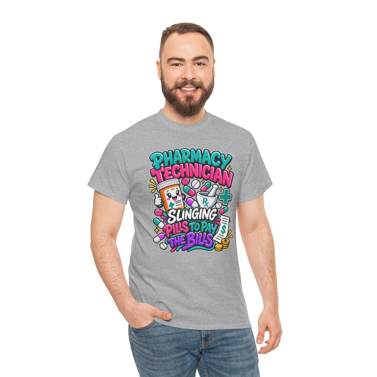 Pharmacy Technician T‑Shirt — "Slinging Pills to Pay the Bills" Graphic Tee