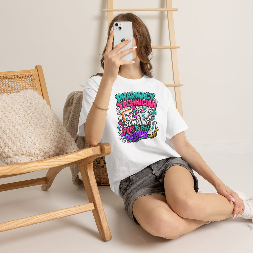 Pharmacy Technician T‑Shirt — "Slinging Pills to Pay the Bills" Graphic Tee