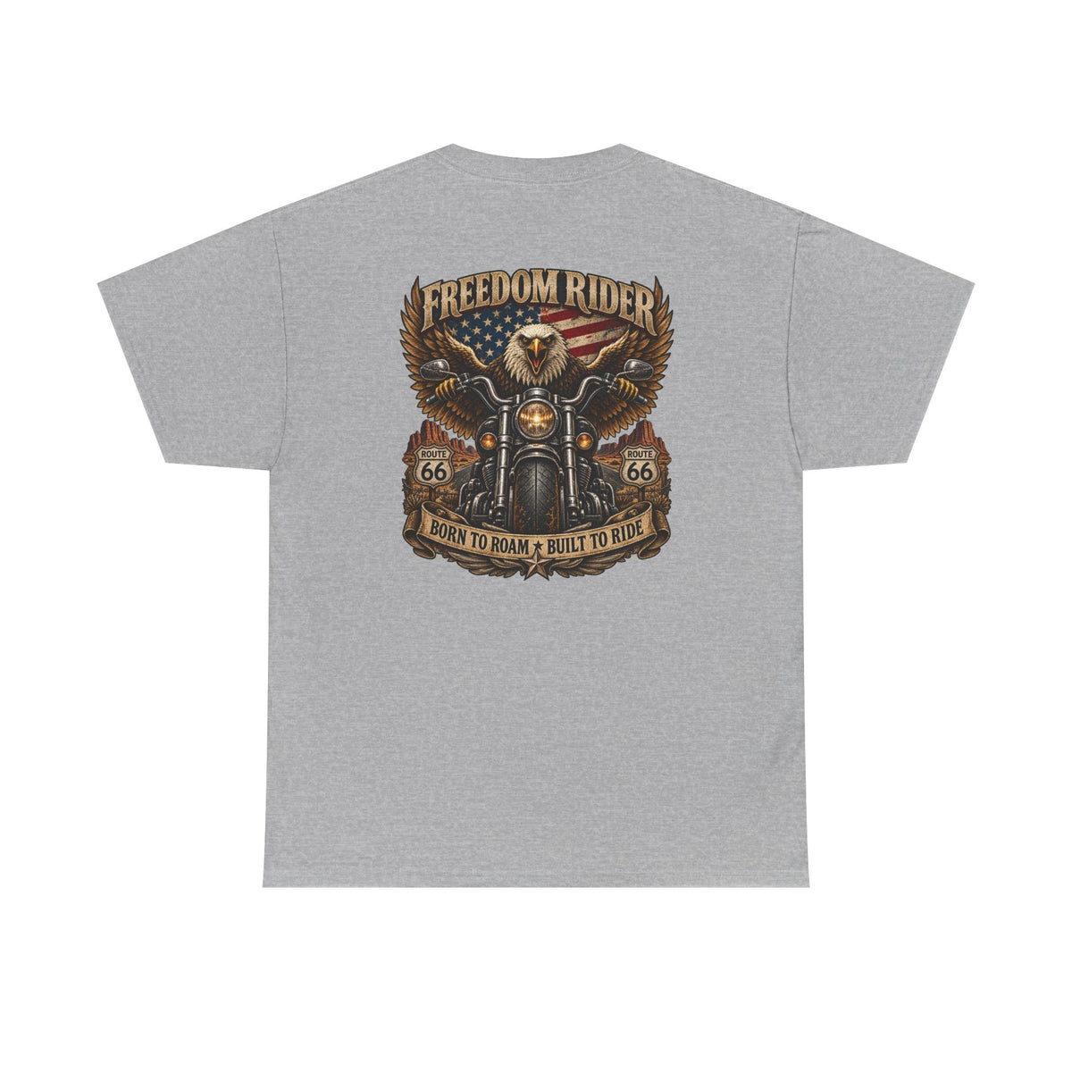 Freedom Rider Motorcycle T‑Shirt — Born to Roam Vintage Biker Tee