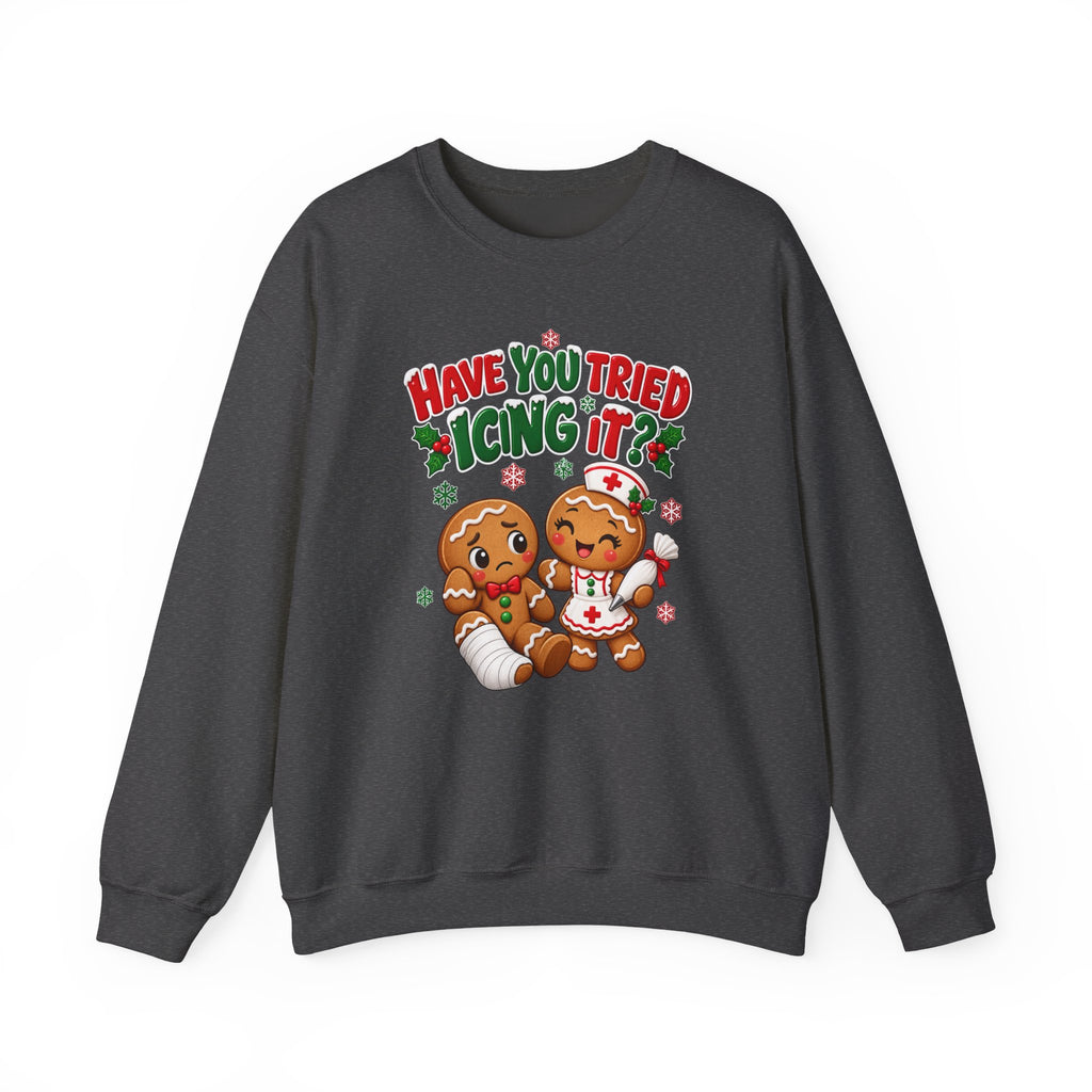 Have You Tried Icing It? Gingerbread Couple Christmas Sweatshirt