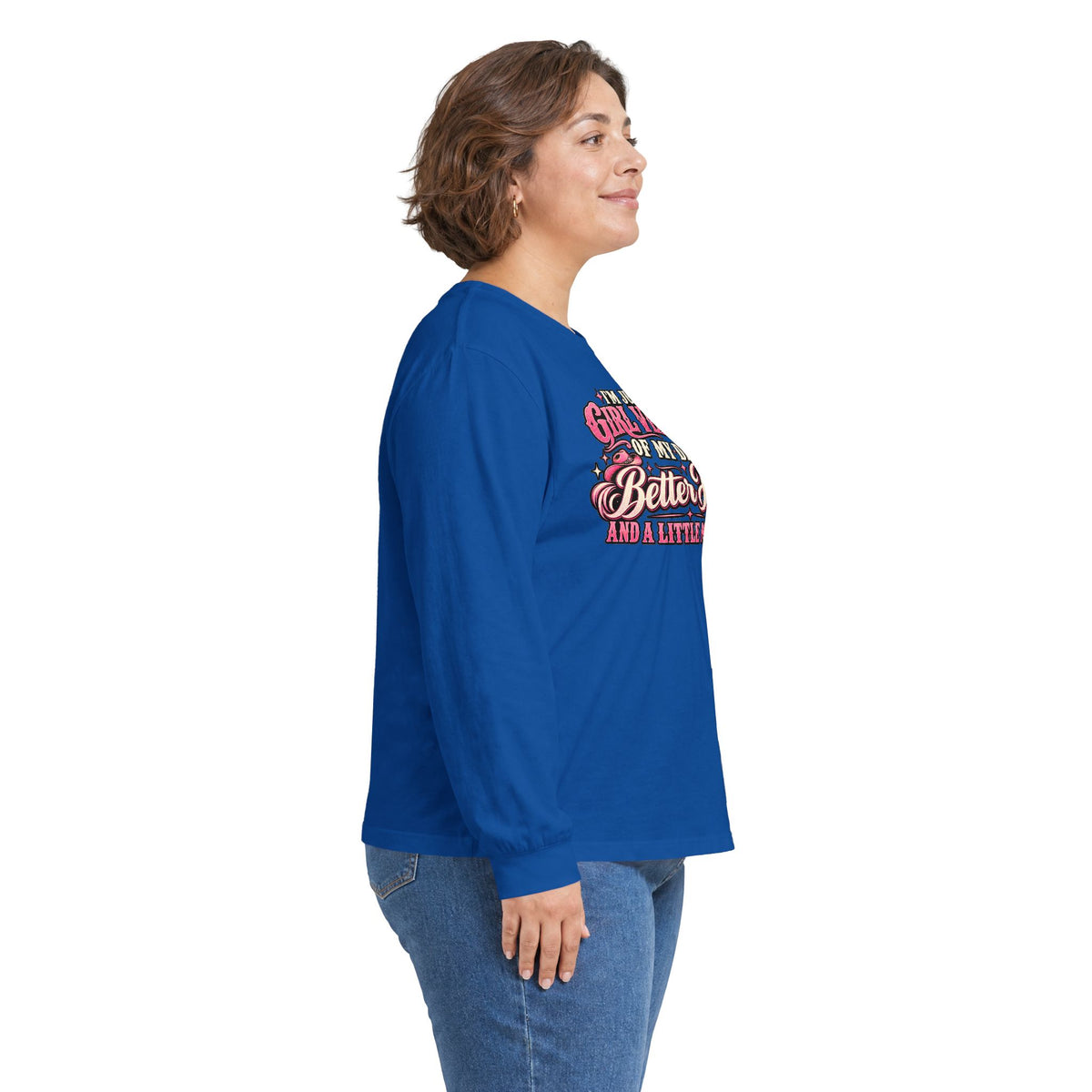 Long Sleeve Tee — "I'm Just the Girl Version of My Dad" Graphic