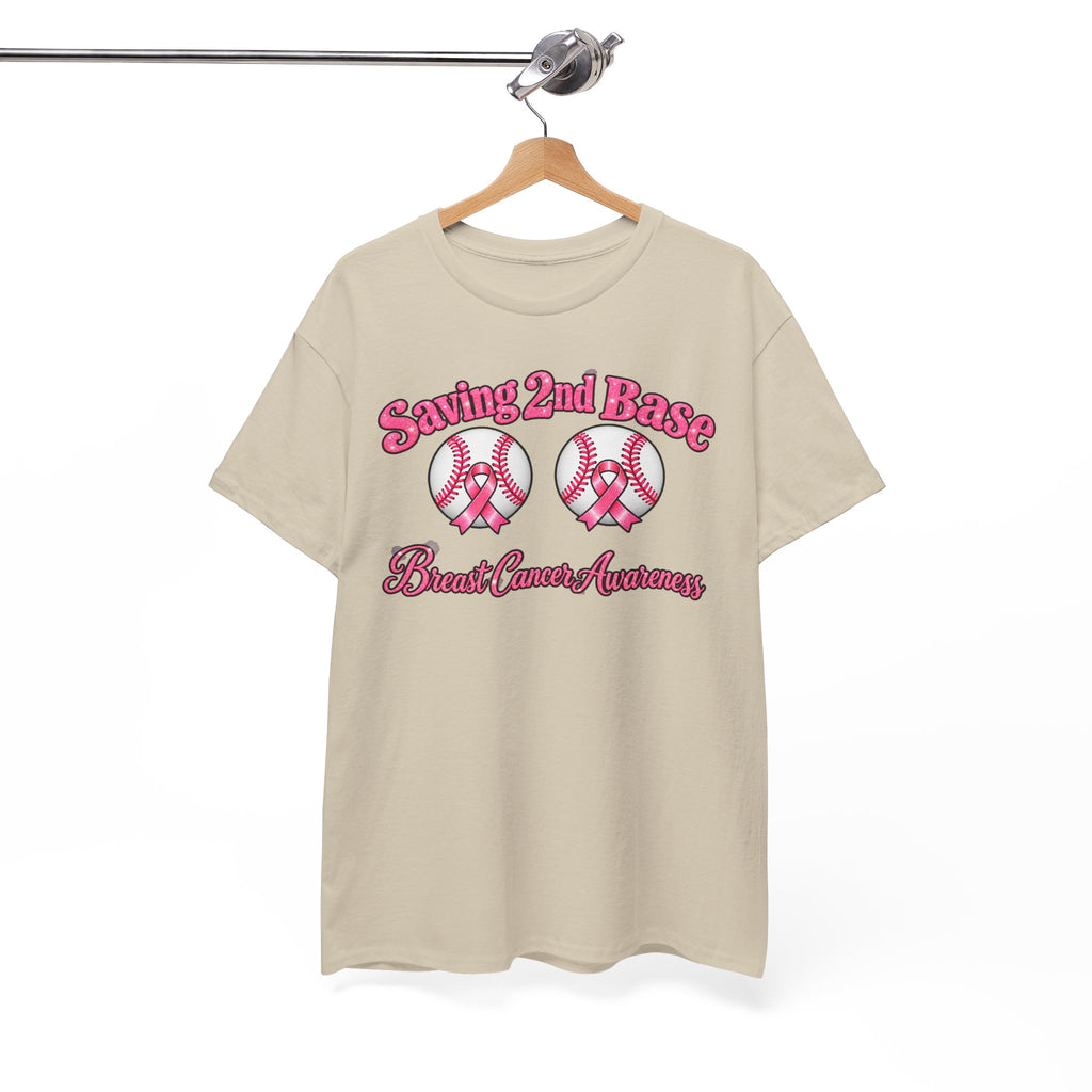 Saving 2nd Base Breast Cancer Awareness T-Shirt