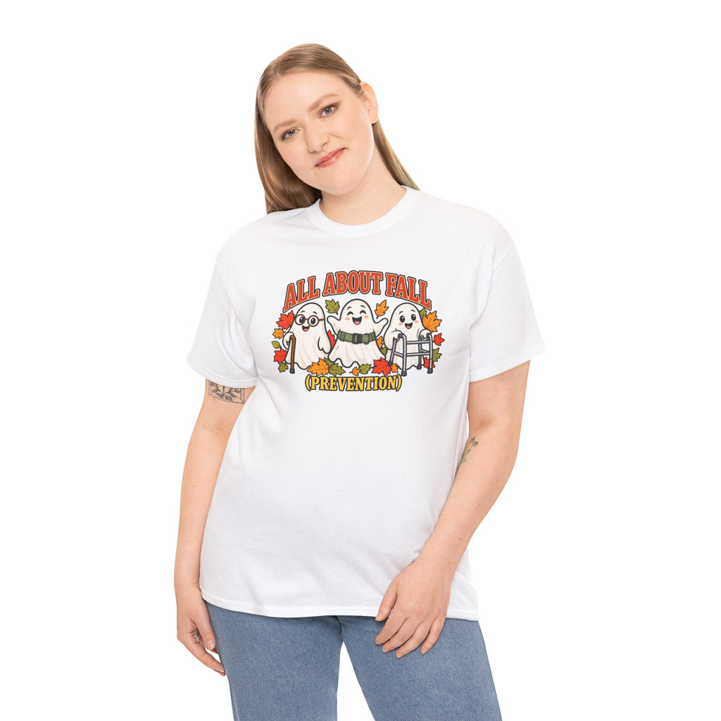 All About Fall (Prevention) Ghost Tee — Cute Halloween Autumn T-Shirt