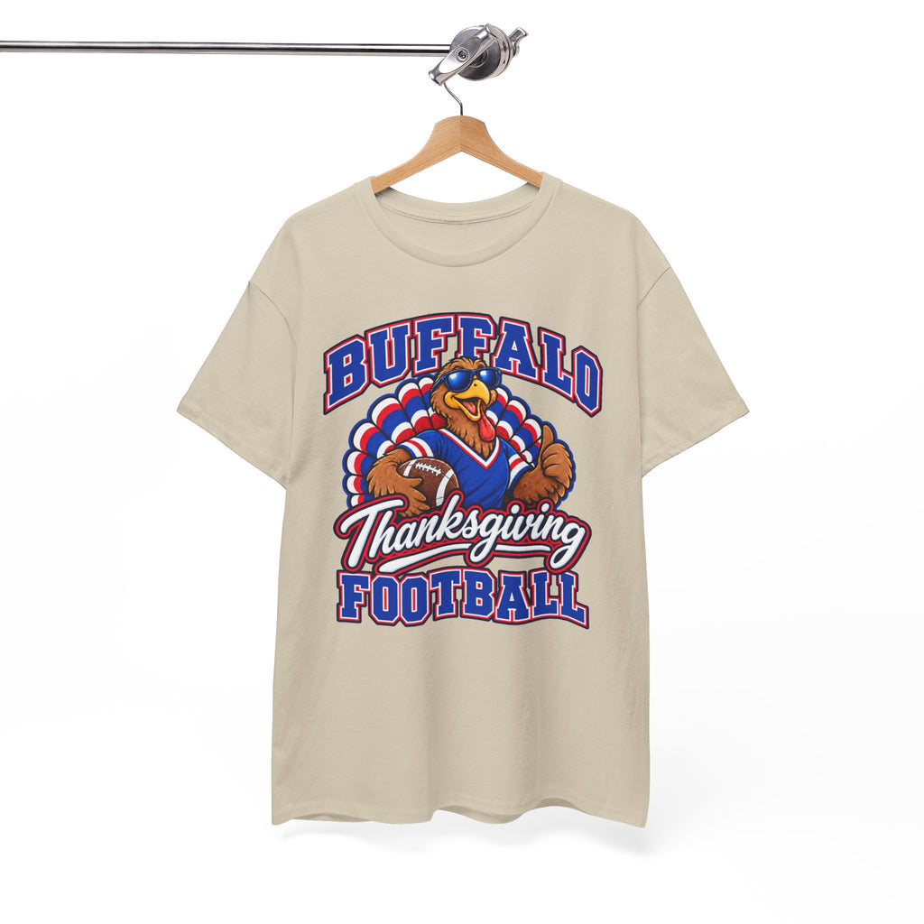 Buffalo Thanksgiving Football T-Shirt — Turkey Mascot Game Day Tee