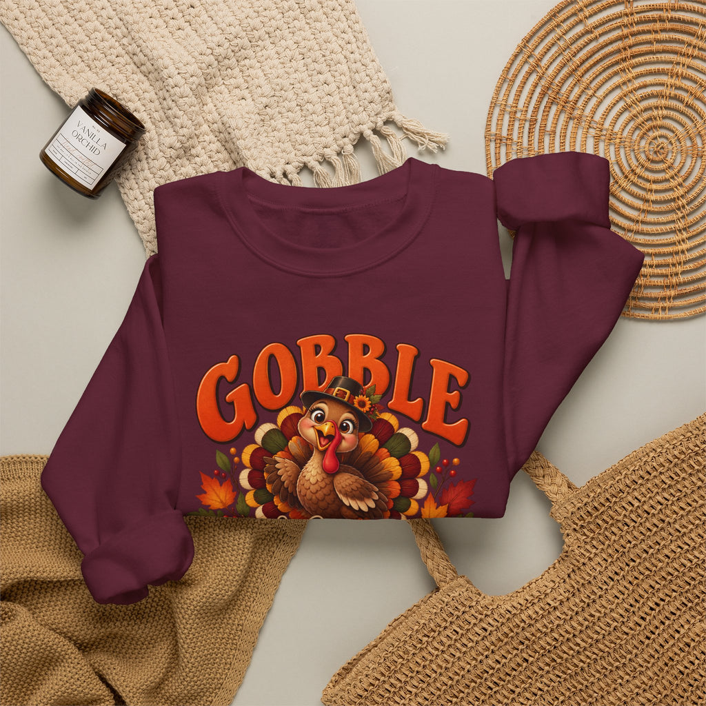 Thanksgiving Turkey 'Gobble Till You Wobble' Crewneck Sweatshirt