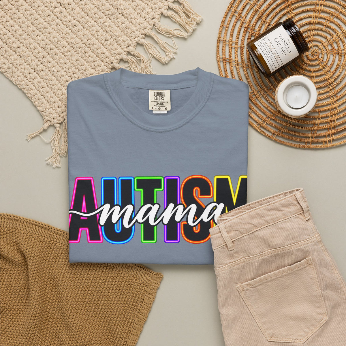 Autism Mama T-Shirt — Colorful Pride Support Tee for Moms
