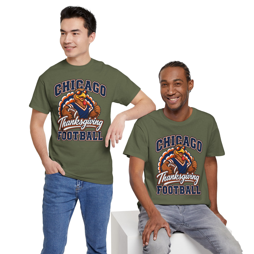 Chicago Thanksgiving Football T-Shirt — Turkey Mascot Game Day Tee