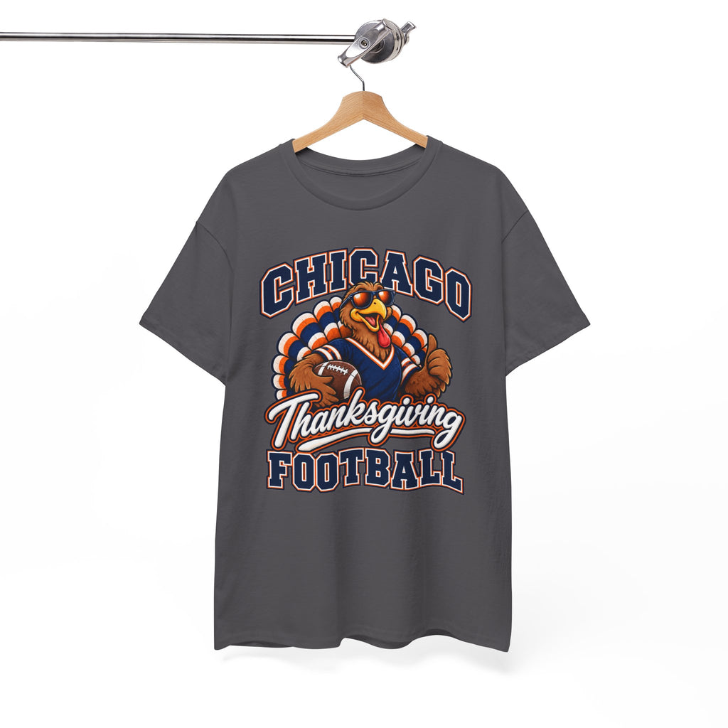 Chicago Thanksgiving Football T-Shirt — Turkey Mascot Game Day Tee