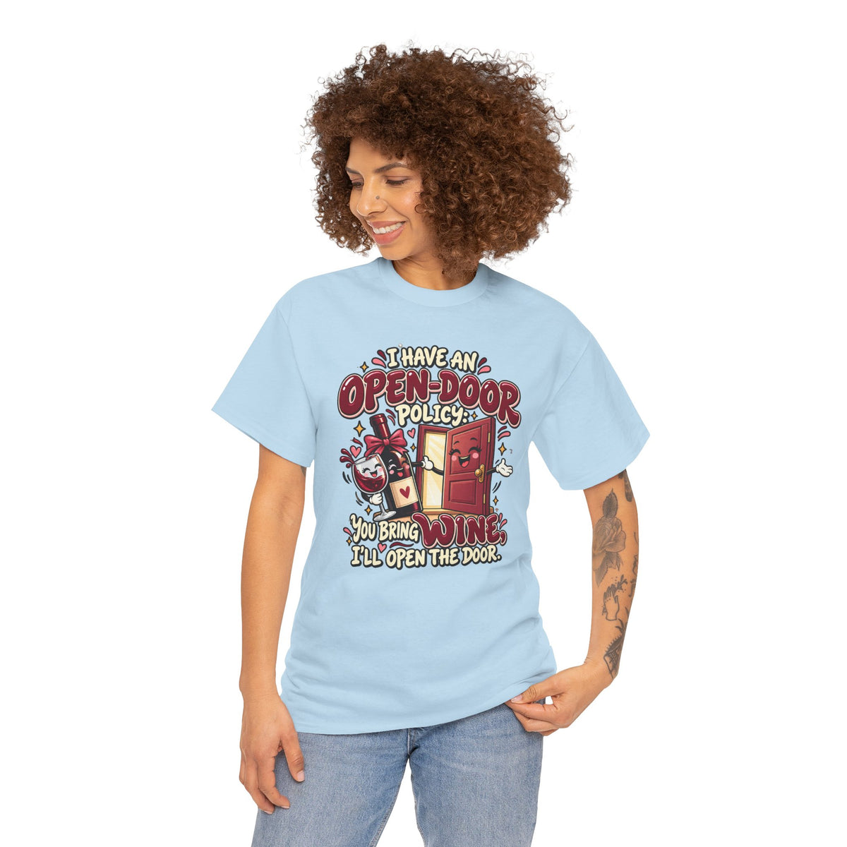 Open-Door Policy Wine Lover T-Shirt