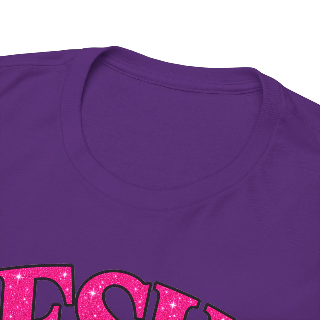 Christian T-Shirt — "JESUS The way, the truth, the life" (John 14:6) Pink Vintage Script