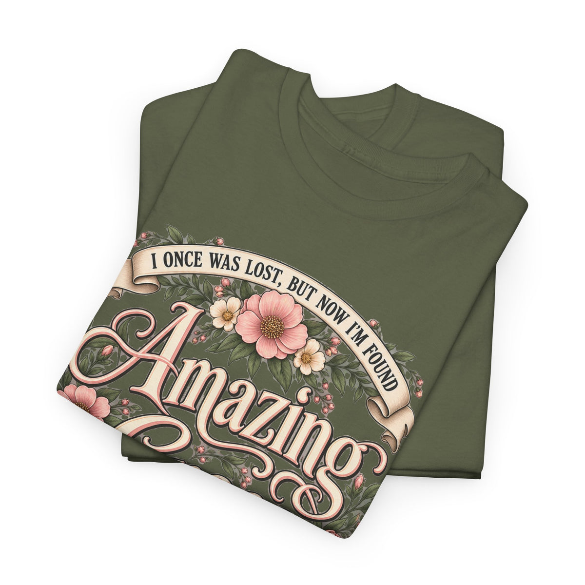 Amazing Grace Floral T-Shirt — Vintage Christian Faith Tee