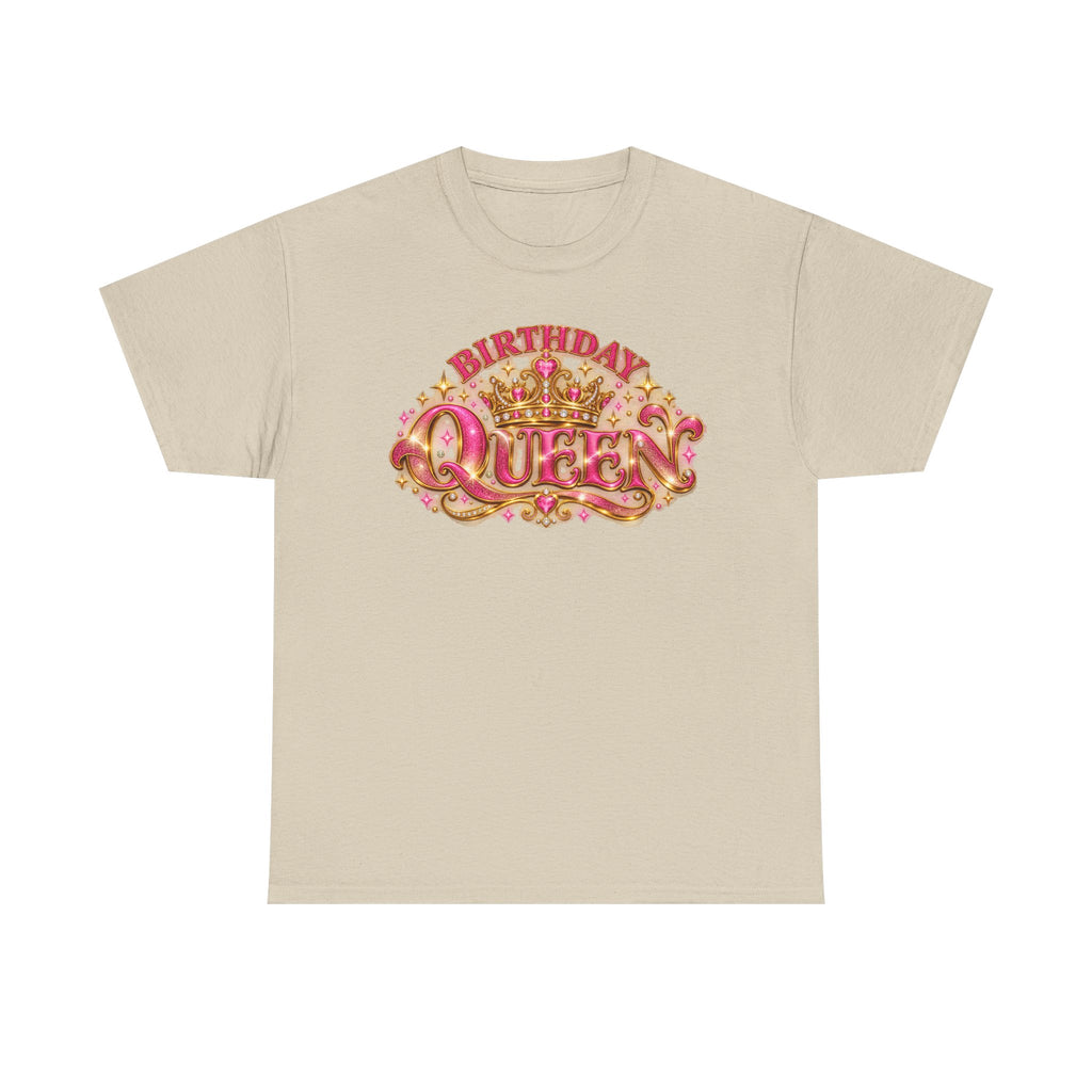 Birthday Queen Graphic T-Shirt | Pink & Gold Crown