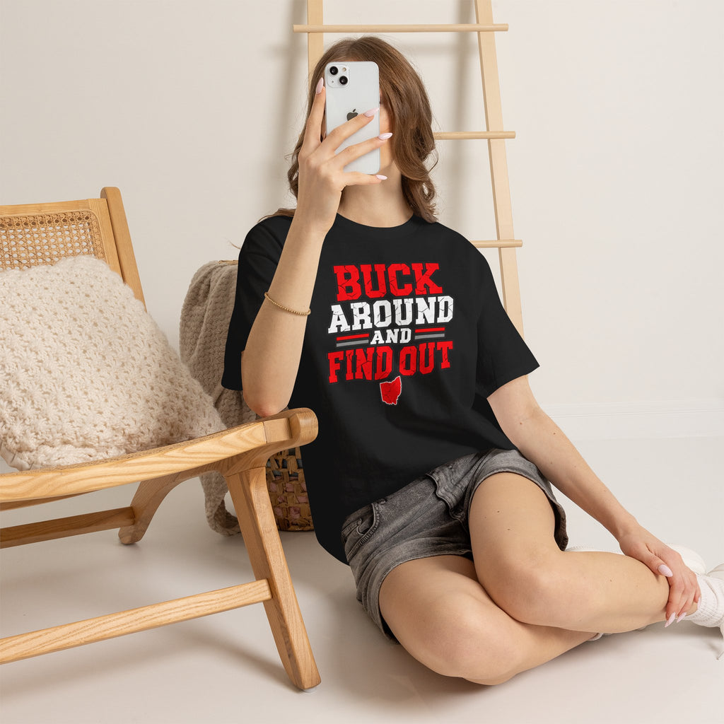 Buck Around and Find Out T‑Shirt — Funny Hunting / Ohio Pride Tee